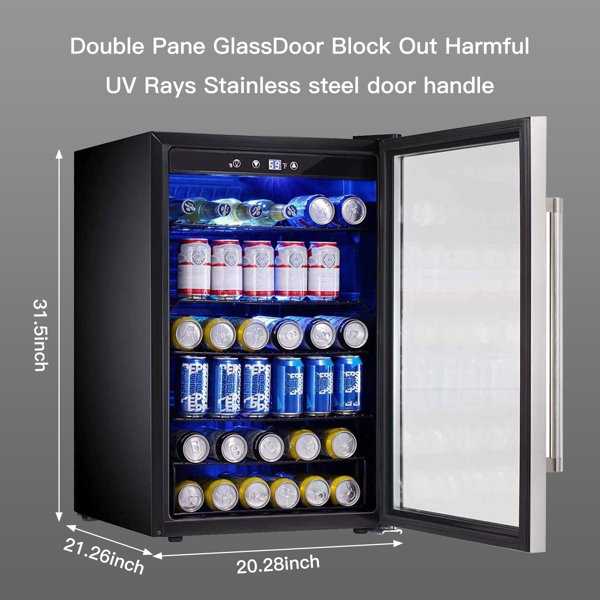 YUKOOL 4.4cu.ft Single Zone Freestanding Wine & Beverage Refrigerator